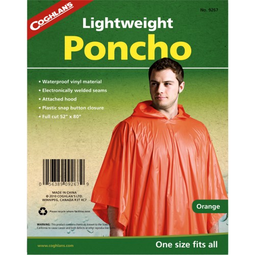 Coghlan's Lightweight Poncho Orange