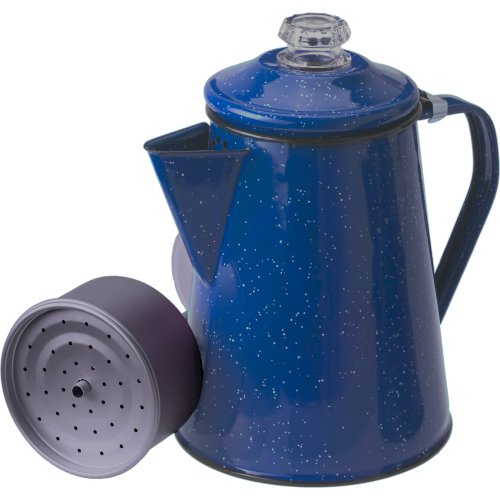 GSI Outdoors Enamelware Coffee Pot with Perculator - Blue (1400 ml)