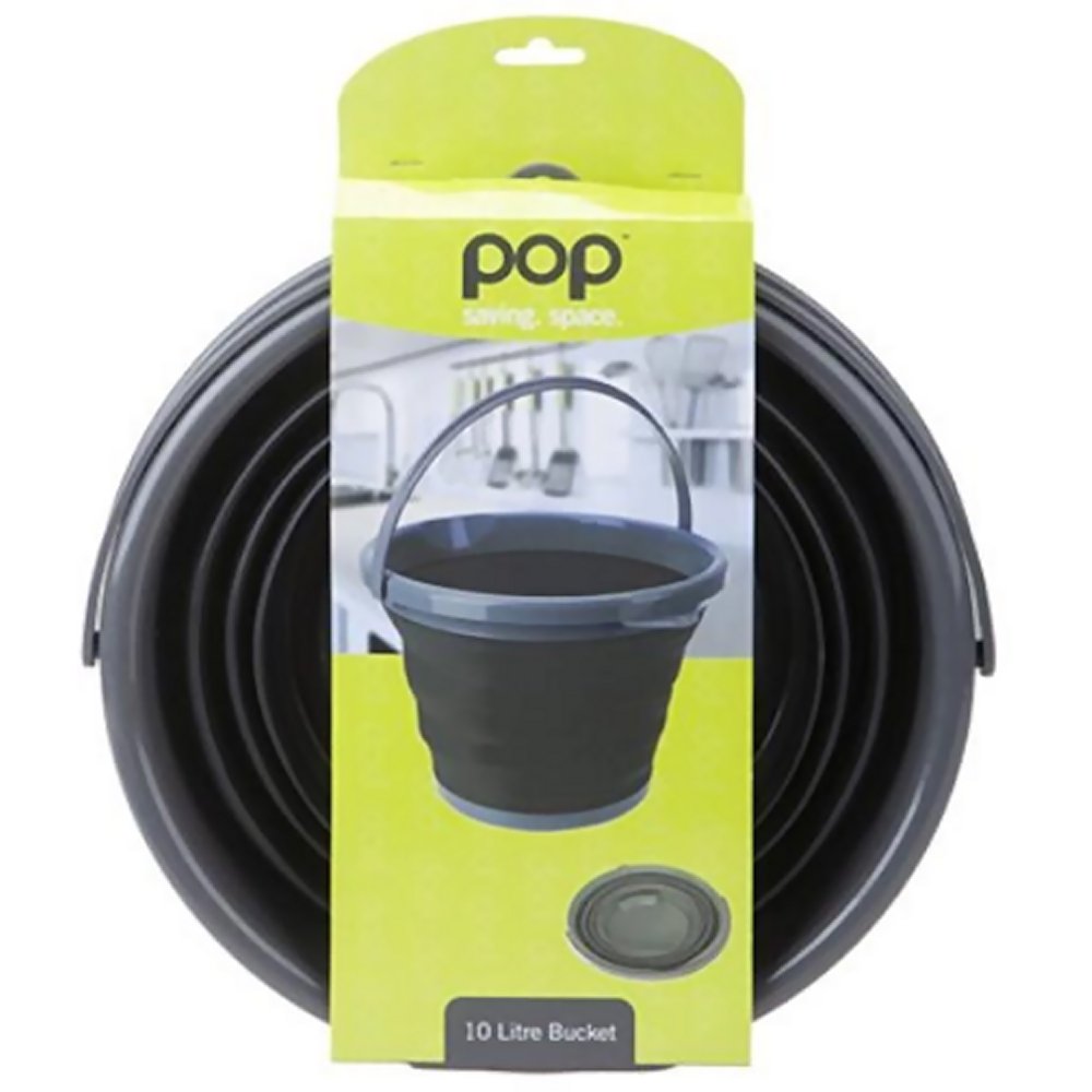 Summit POP! Collapsible Bucket with Handle 10L (Black/Grey) - Image 2