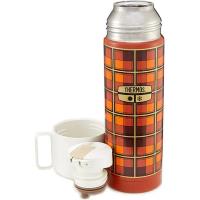 Preview Thermos The Revival Flask 500ml (Orange Tartan) - Image 1