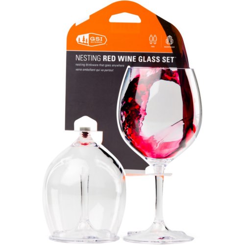 GSI Outdoors Nesting Red Wine Glass Set (2 Glass Set)