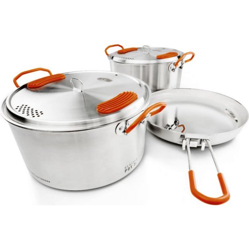GSI Outdoors Glacier Stainless Base Camper Cookset - Medium