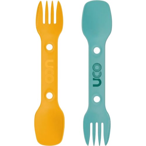 UCO Utility Spork - 2 Pack with Tether (Gold / Sky Blue)