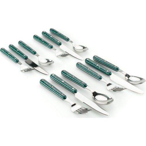 GSI Outdoors Pioneer Green Enamelware Cutlery Set (12 pieces)