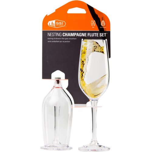 GSI Outdoors Nesting Champagne Flute Set (2 Glass Set)