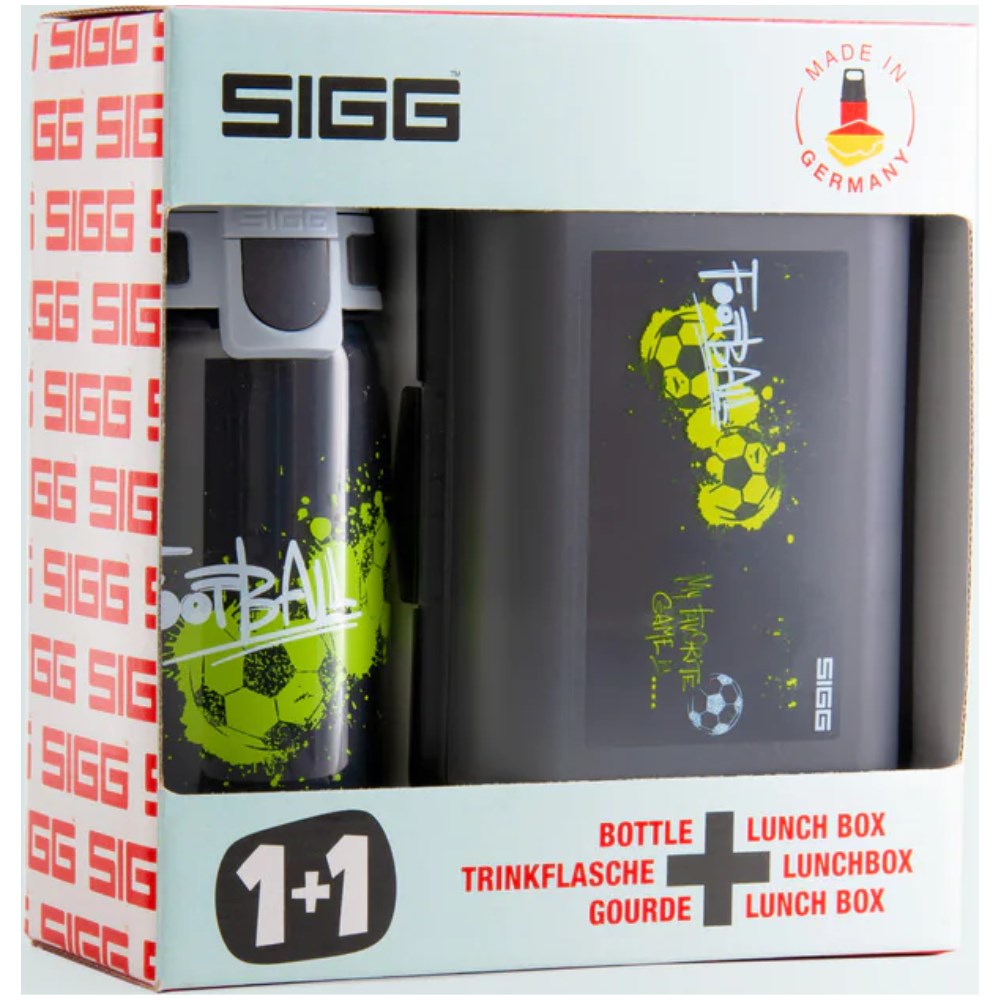 SIGG Viva School Set Lunchbox and 500ml Water Bottle - Football