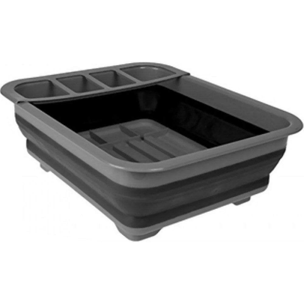 Summit POP! Collapsible Dish Utensil Drainer (Black/Grey)