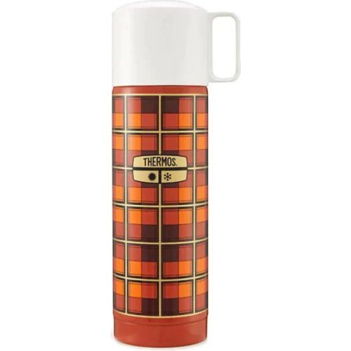Thermos The Revival Flask 500ml (Orange Tartan)